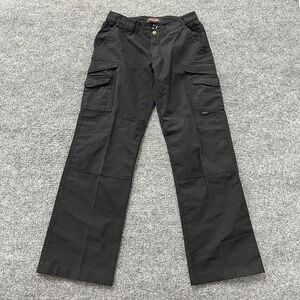 Tru-Spec Cargo Pants Womens Size 4 Black Ripstop Tactical Multi-Pocket Utility